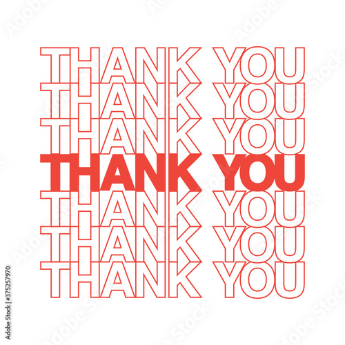 Thank You Text, Vector Illustration Background