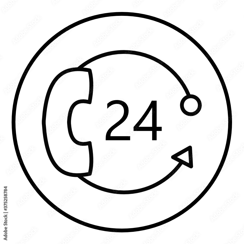 24 hours contact icon vector illustration 24 hours contact icon vector illustration