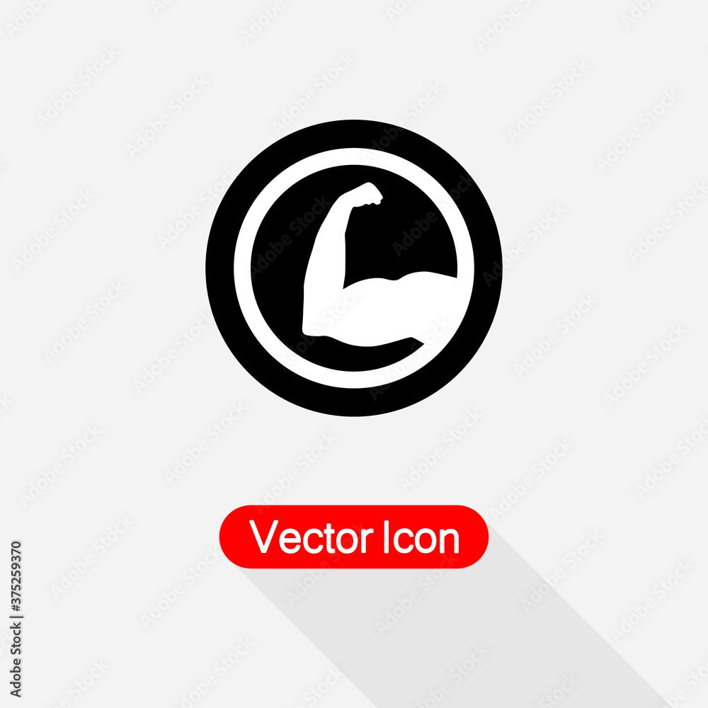 Strong Icon, Biceps Icon, Muscular Arm Icon Vector Illustration Eps10 Strong Icon, Biceps Icon, Muscular Arm Icon Vector Illustration Eps10