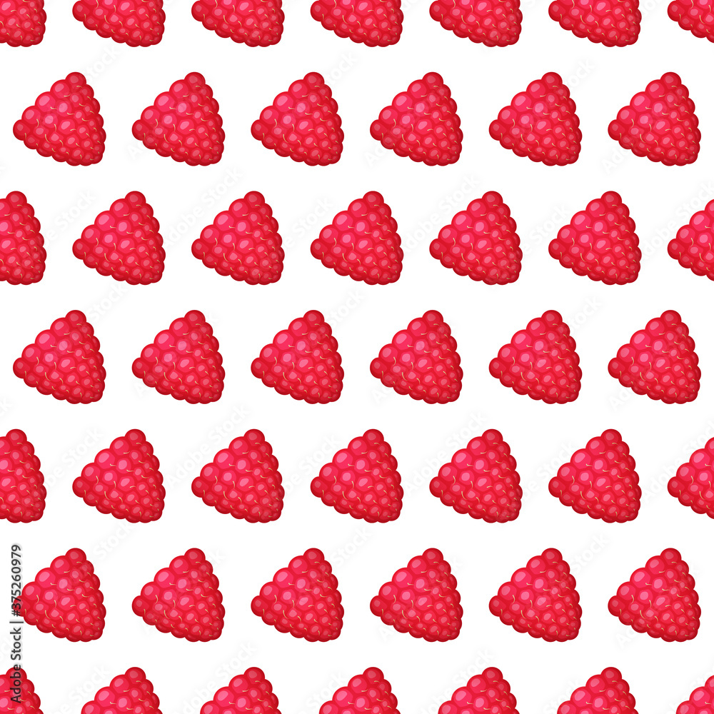 Ripe fresh raspberries, seamless berry pattern Ripe fresh raspberries, seamless berry pattern