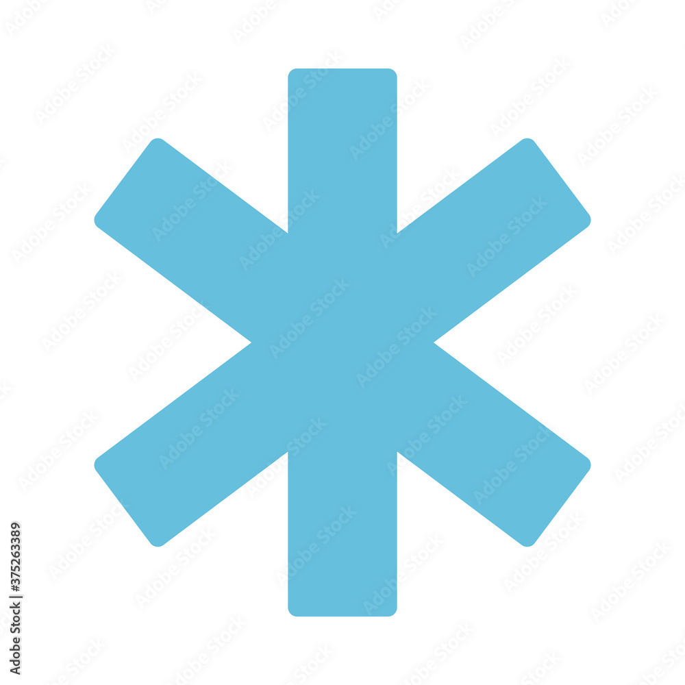 Obraz premium Star Of Life Emergency icon, flat style