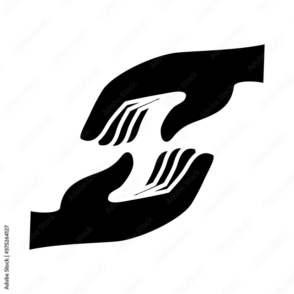 Obraz premium hands icon image, silhouette style