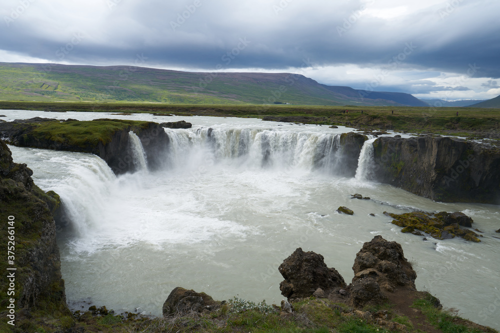 Godafoss, One of the most famous and most beautiful waterfalls in Iceland.