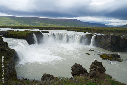 Godafoss, One of the most famous and most beautiful waterfalls in Iceland.