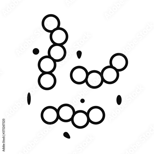 chemical bonds icon, line style
