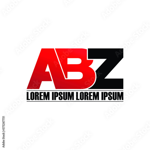 Letter ABZ monogram logo design vector