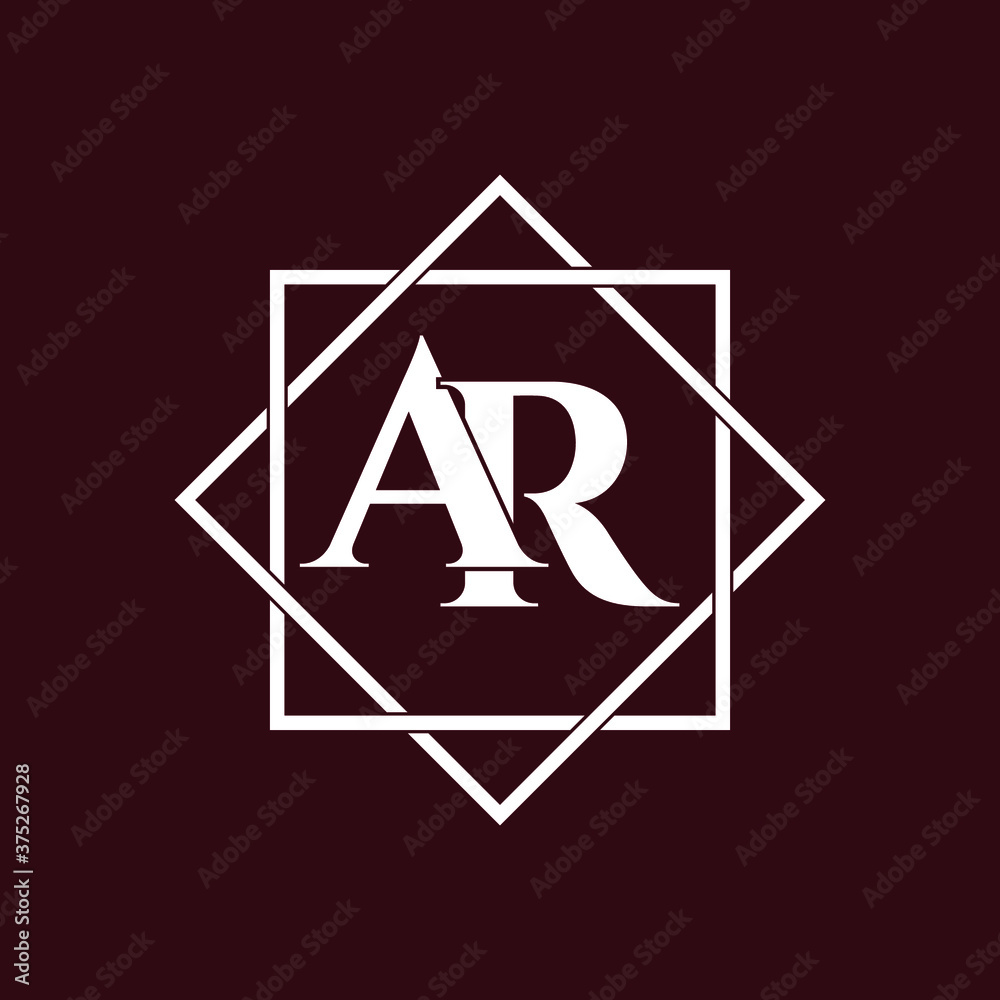 Letter AR luxury logo design vector Letter AR luxury logo design vector