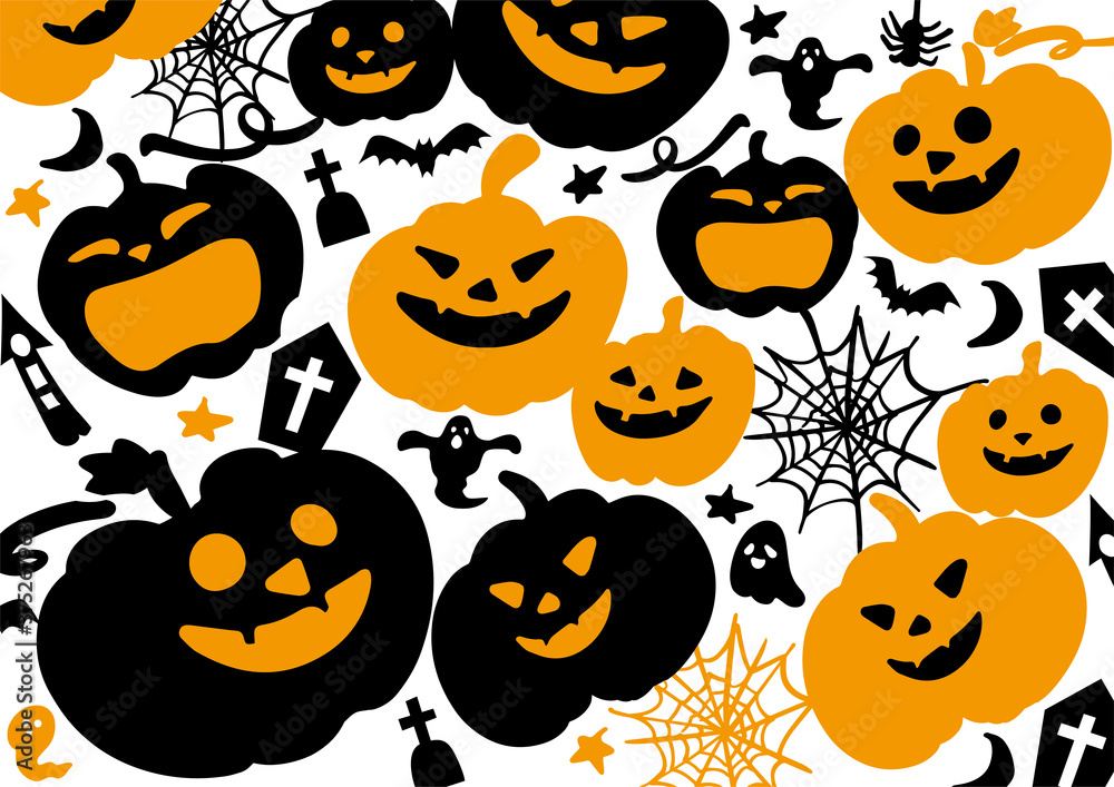 Fototapeta premium ハロウィンの背景イラスト