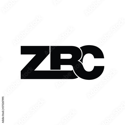 ZBC letter monogram logo design vector