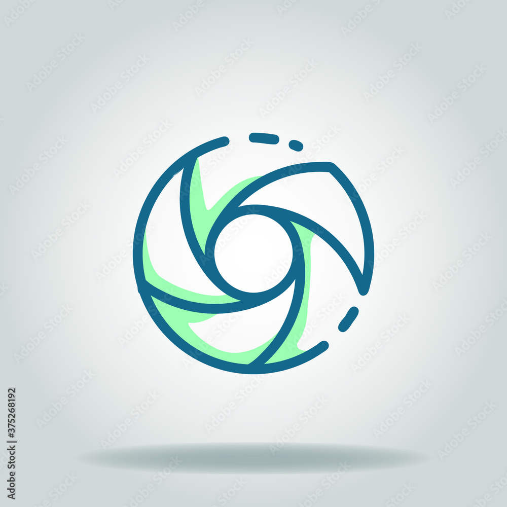 Obraz premium diafragma icon or logo in twotone 