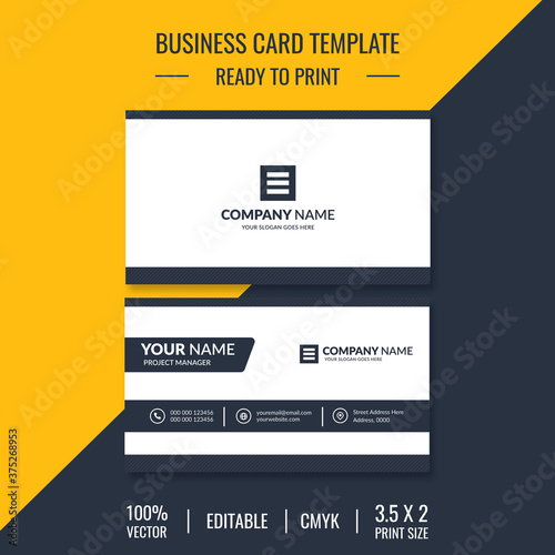 Business card design with double sided