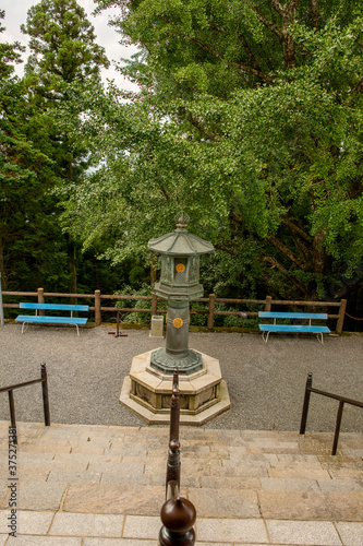 Street lantern in Banshu-Kiyomizu temple in Kato city, Hyogo, Japan.  