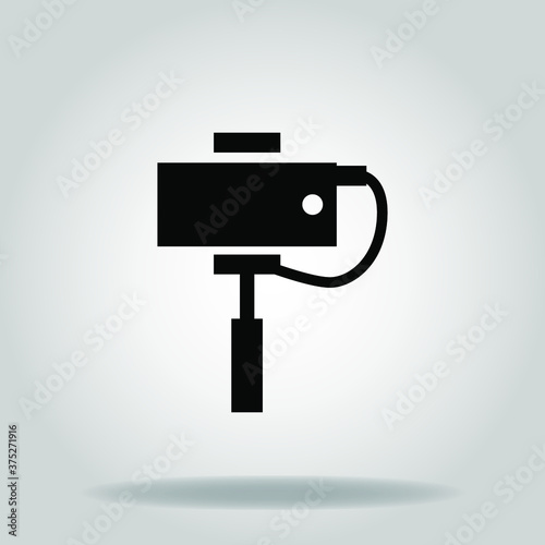 monopod icon or logo in  glyph
