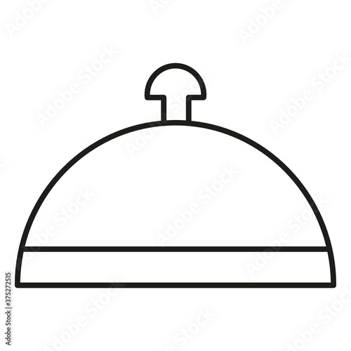 restaurant cloche isolated on white