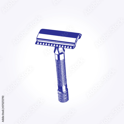 mustache razor icon vector
