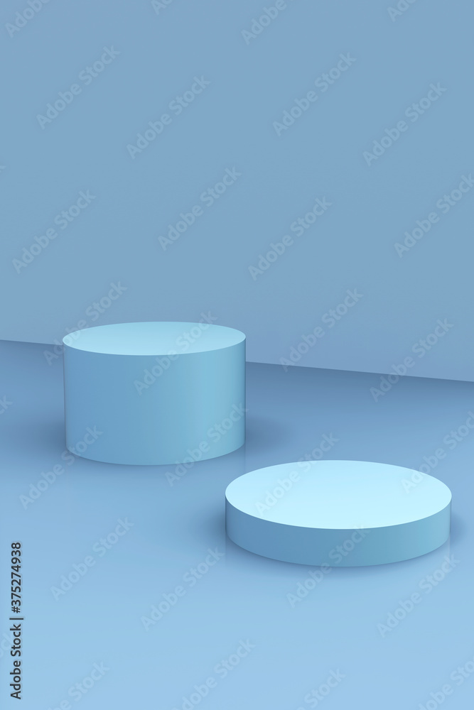 empty podium on blue background. empty podium on blue background.