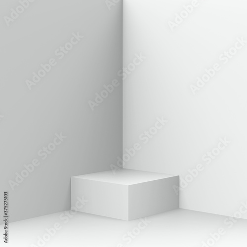 Wallpaper Mural abstract 3d background. a white box on a white background. a clean atmosphere Torontodigital.ca