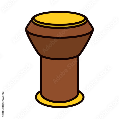 goblet drum icon, line and fill style photo