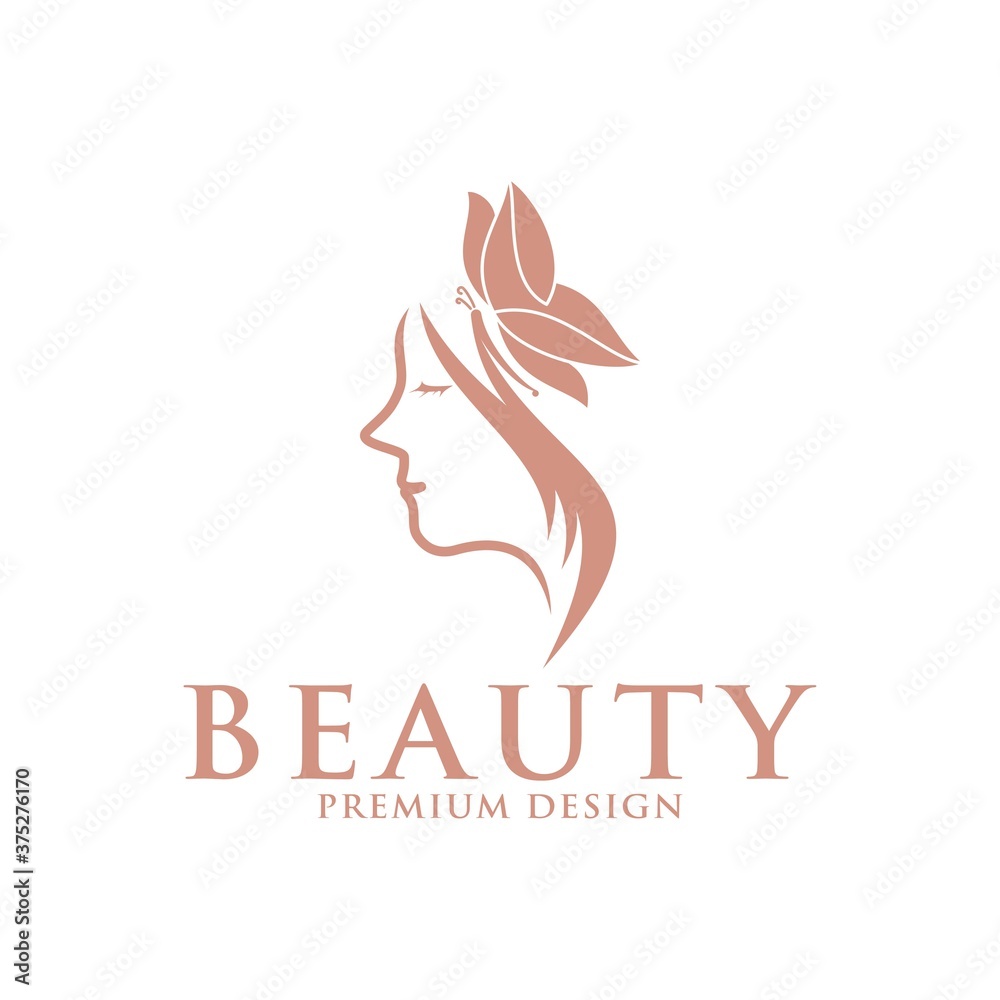 Fototapeta premium Beauty women logo icon vector template. Premium design beauty logo.