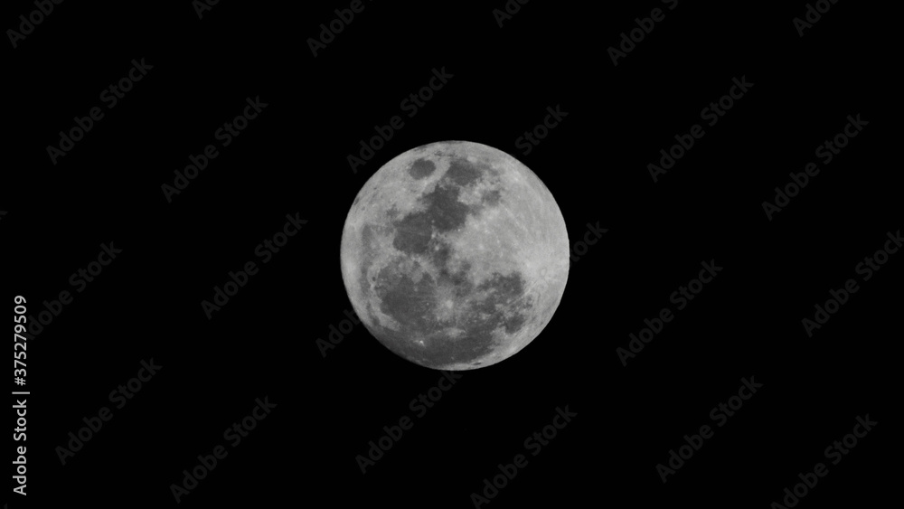 Full Moon over a black background