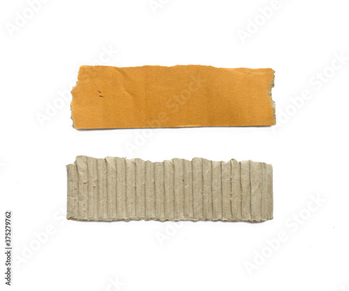 Collection of Recycled paper,crumpled paper,unfolded piece paper on white background