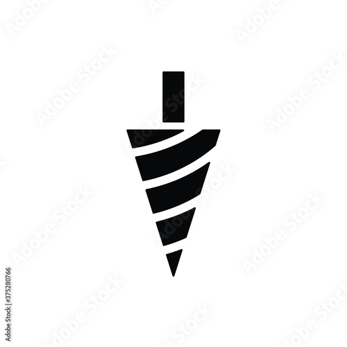 Drill head icon vector on white background, sign and symbol.