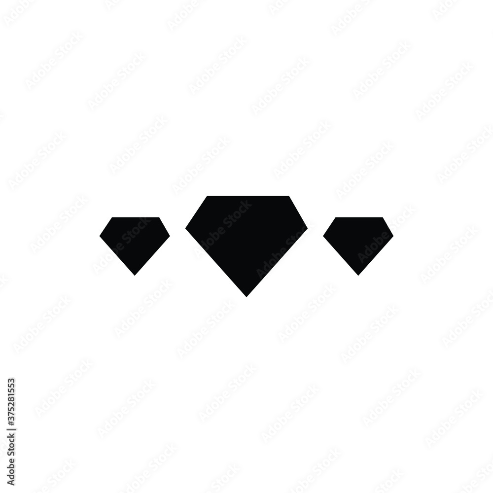 Diamonds icon vector on white background, sign and symbol. Diamonds icon vector on white background, sign and symbol.
