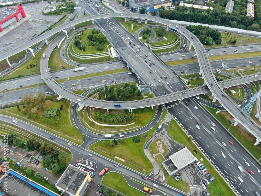 Naklejka premium aerial view of highway