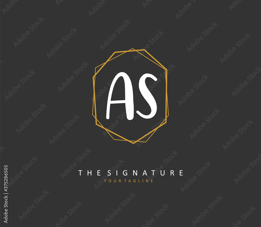 A S AS Initial letter handwriting and signature logo. A concept handwriting initial logo with template element. A S AS Initial letter handwriting and signature logo. A concept handwriting initial logo with template element.