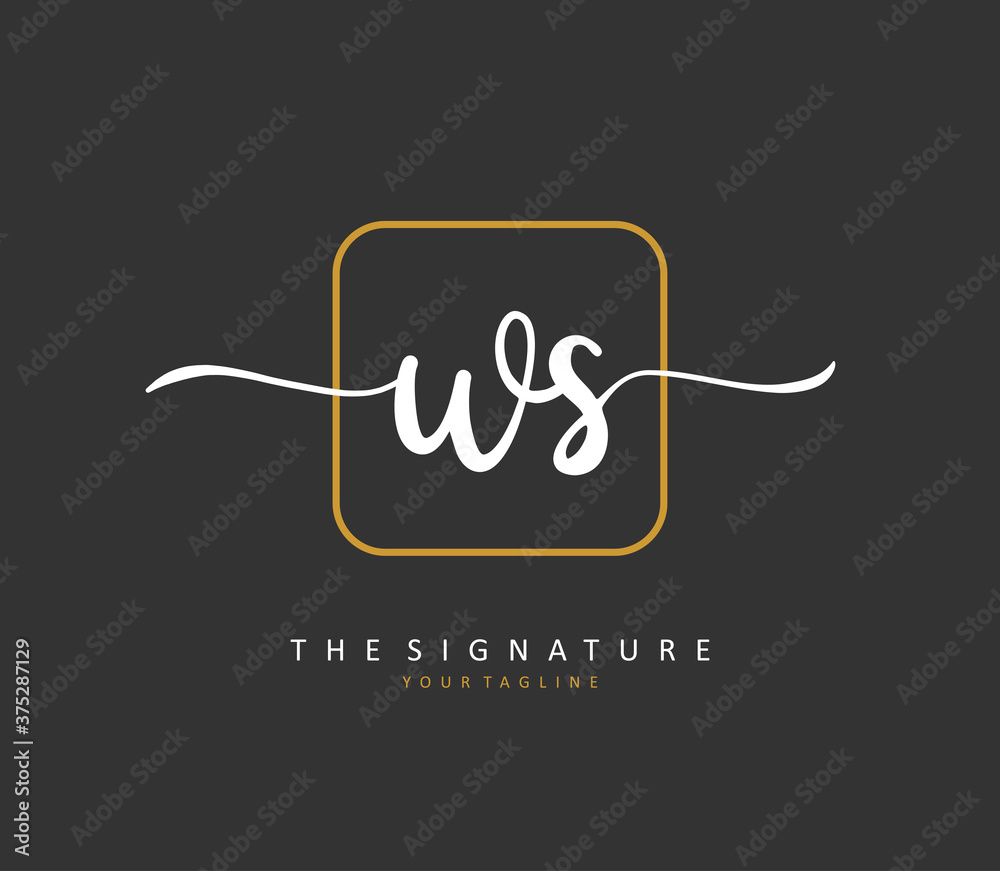 W S WS Initial letter handwriting and signature logo. A concept handwriting initial logo with template element. W S WS Initial letter handwriting and signature logo. A concept handwriting initial logo with template element.