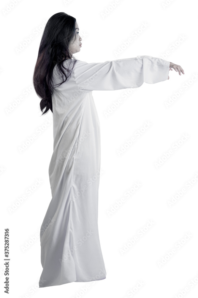 Scary ghost woman standing