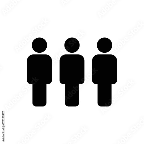 People vector icon. Person symbol. Work Group Team, Persons Crowd Vector Illustration icon. Group of people pictogram isolated. Illustration of people icon - symbol of the crowd. People standing next.