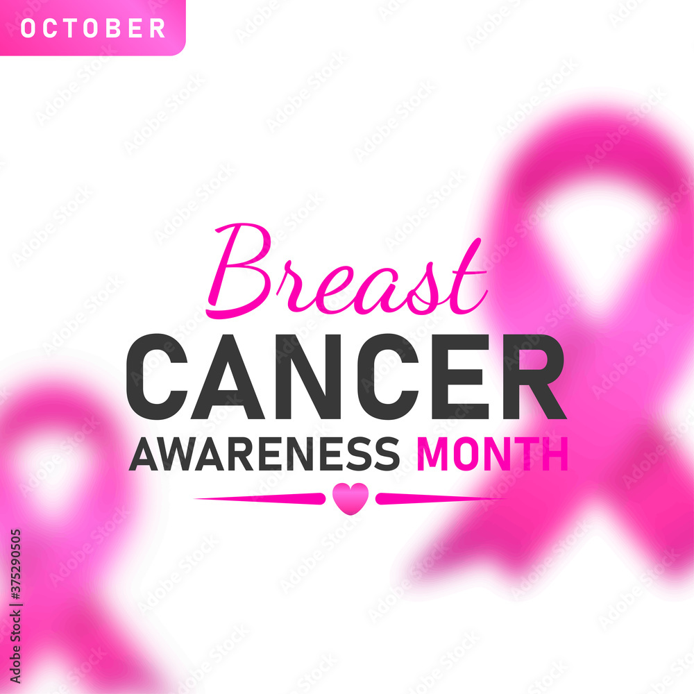 Fototapeta premium World Breast Cancer poster. web banner. Breast Cancer Awareness Pink Ribbon. Vector illustration.