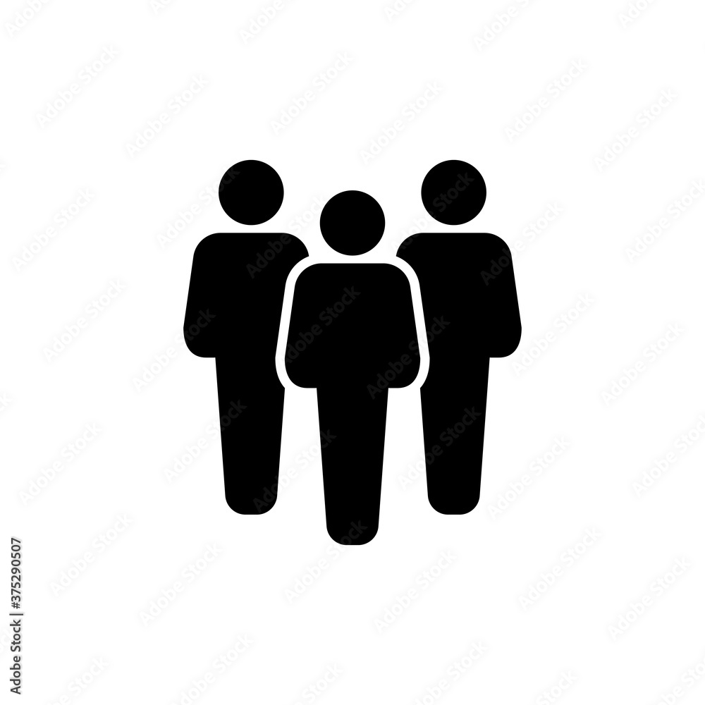 Group of people icon. Team badge. Vector on isolated white background. EPS 10