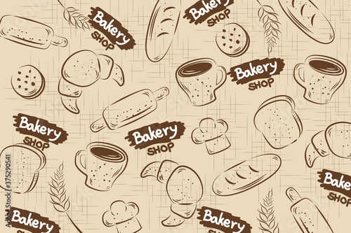 bakery dessert pattern vector illustration design background b