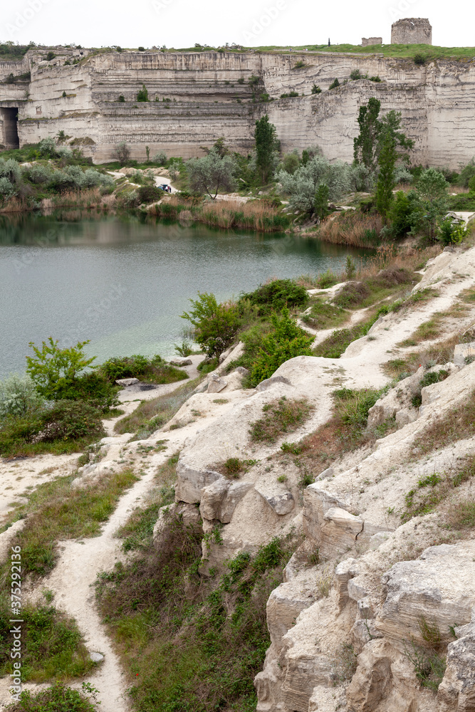 Inkerman Quarry, vertical photo. Crimea Inkerman Quarry, vertical photo. Crimea