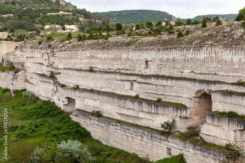 Inkerman Quarry landscape. Landmark of Crimea