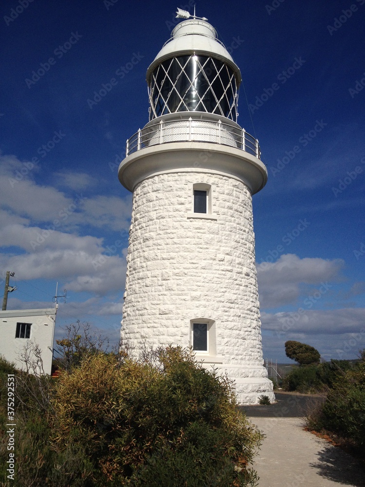 white lighthouse western australia coast
