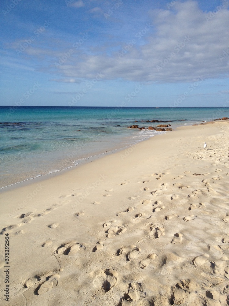 footprints on the beach western australia