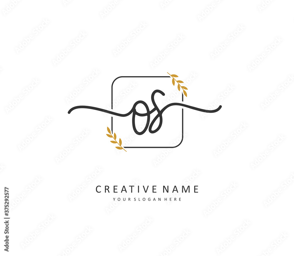 O S OS Initial letter handwriting and signature logo. A concept handwriting initial logo with template element. O S OS Initial letter handwriting and signature logo. A concept handwriting initial logo with template element.