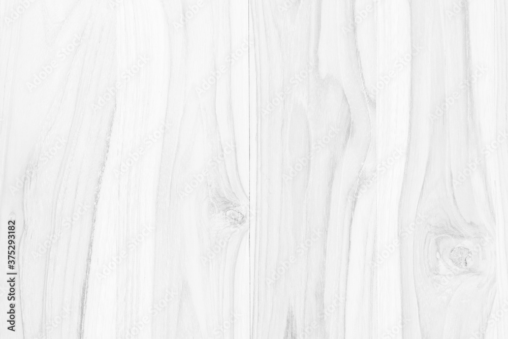 Obraz premium Wood plank white timber texture background. Old wooden wall all have antique cracking furniture painted weathered peeling wallpaper . Vintage table plywood woodwork hardwoods at summer for copy space.