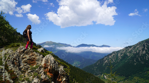 Natural scenery of beautiful mountains near Blacksea Coast, Rize, Turkey.