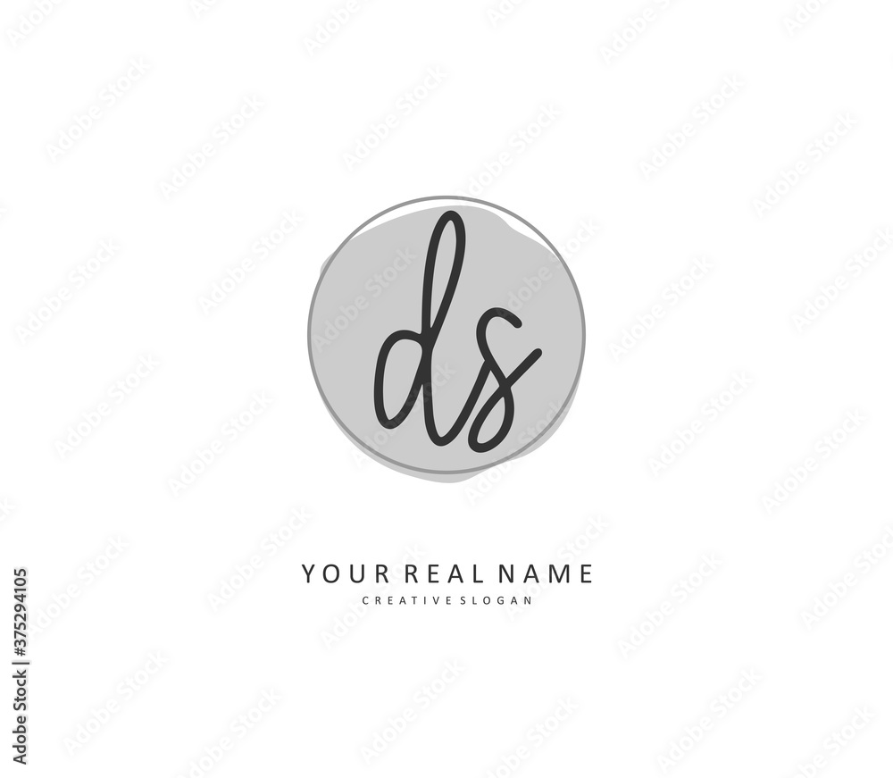 D S DS Initial letter handwriting and signature logo. A concept handwriting initial logo with template element. D S DS Initial letter handwriting and signature logo. A concept handwriting initial logo with template element.