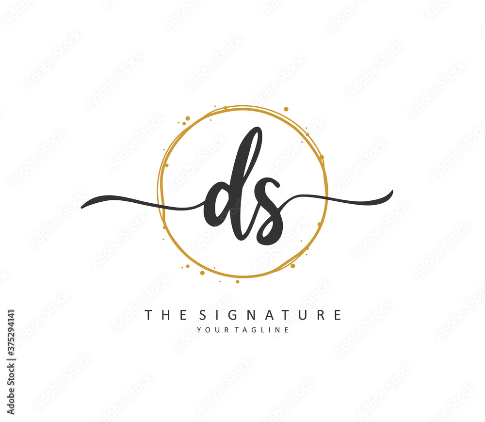 D S DS Initial letter handwriting and signature logo. A concept handwriting initial logo with template element. D S DS Initial letter handwriting and signature logo. A concept handwriting initial logo with template element.