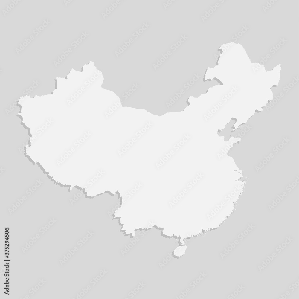 Vector asia country map China on background