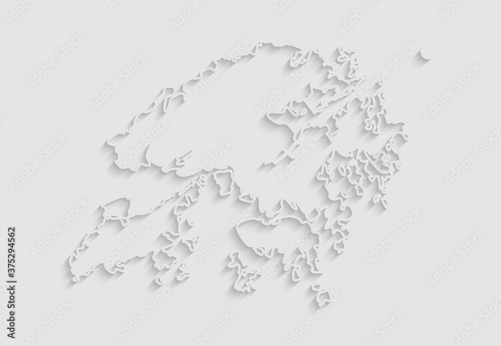 Vector map Hong Kong region China template