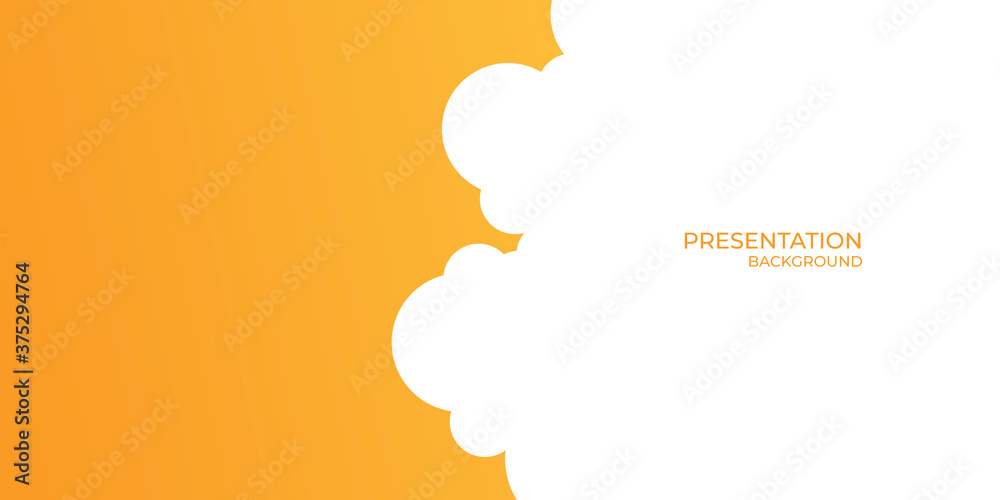 Red yellow abstract presentation background with cloud and sky shapes