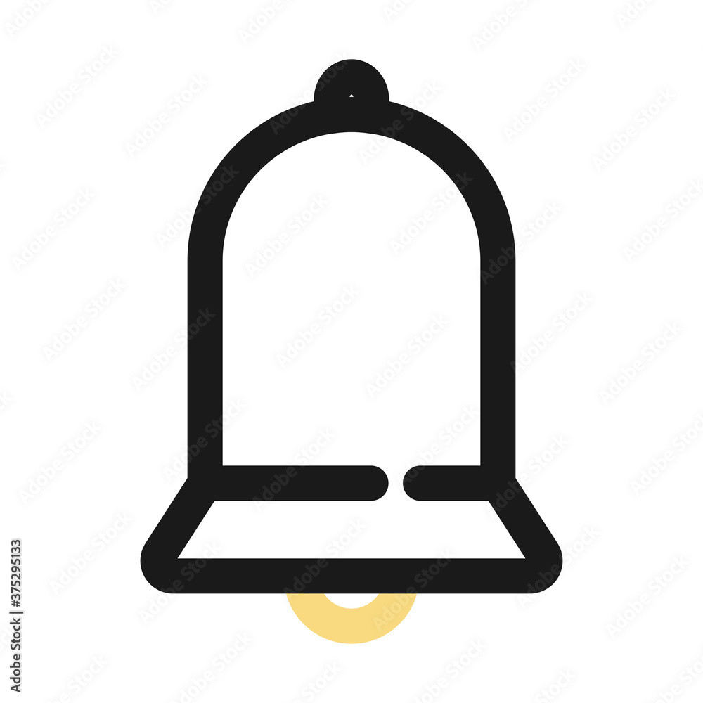 simple alarm time clock line icon vector simple alarm time clock line icon vector