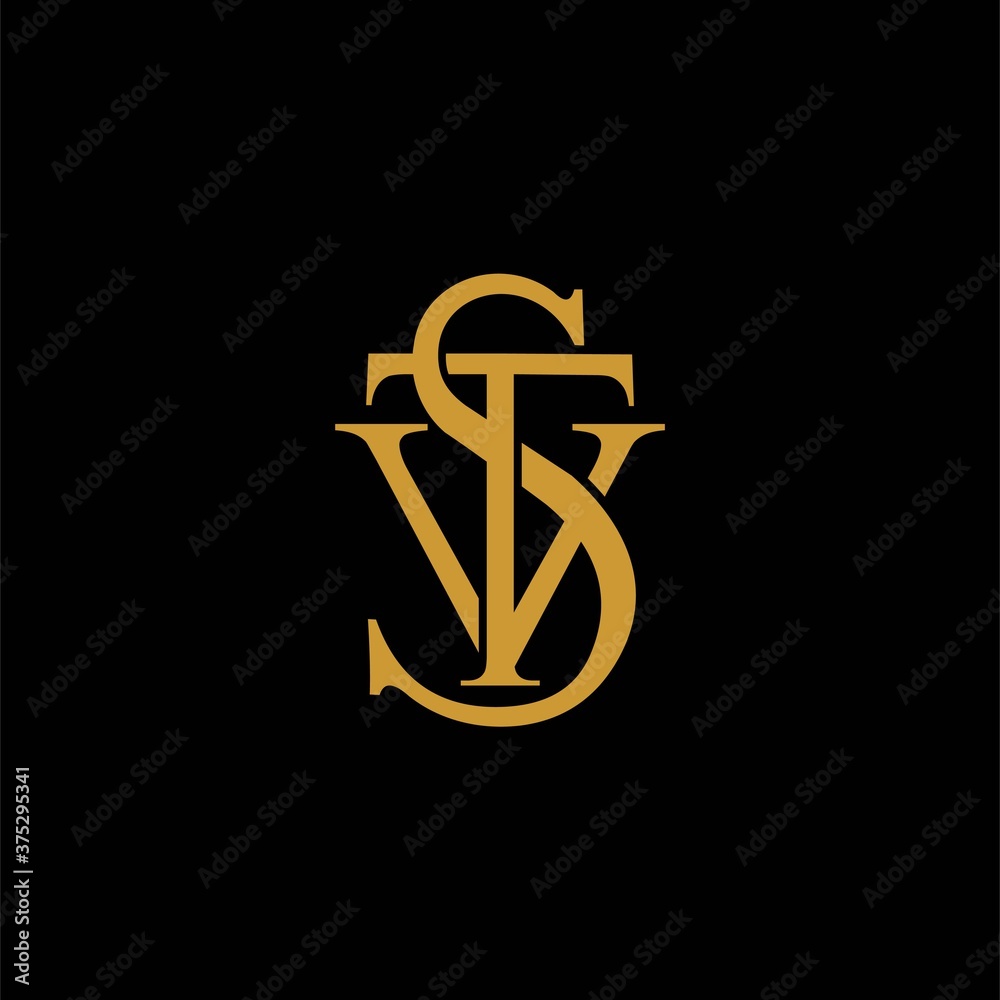 TVS monogram logo, STV lettering logo Stock Vector | Adobe Stock