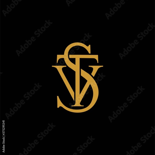 TVS monogram logo, STV lettering logo photo